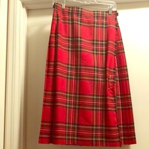 Gorgeous Red Tartan Plaid Kilt Skirt